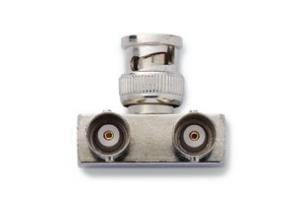 BNC Male To Dual BNC Female Right-Angle Adapter