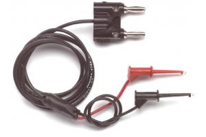 Double Banana Plug To MicrograbberÂ® Test Clip On Rg174