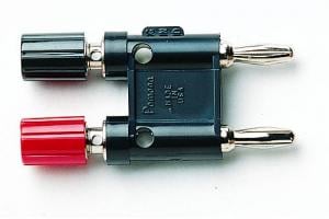 Double Binding Post To Double Banana Plug Adapter - Gold Plated