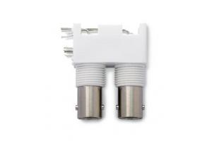 Dual Output, 50 Ohm BNC Circuit Board Mount