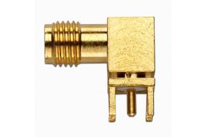 SMA 50 Ohm Jack, Right-Angle PCB Receptacle