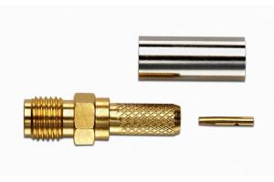 SMA 50 Ohm Jack, Straight Crimp, RG142/U And RG400/U Type