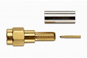 SMA 50 Ohm Plug, Straight Crimp, RG58/U